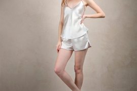 Silk shorts-Warm White